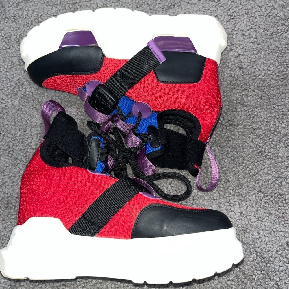ANTHONY WANG Mulberry-02 Colorful Y2K Chunky Platform Sneakers EUC - Women's 7.5 - Picture 7 of 14